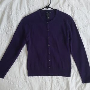 NY & COMPANY Purple Cardigan w/ Rhinestone Buttons